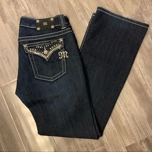 Miss Me Mid Rise Boot Cut Jeans, je5075b2x, 32.